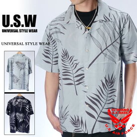 ユニバーサルスタイルウェア リーフ柄 アロハシャツ UNIVERSAL STYLE WEAR 682516