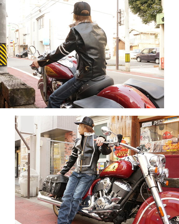 楽天市場】バンソン 別注カスタム シングルライダース レザー 