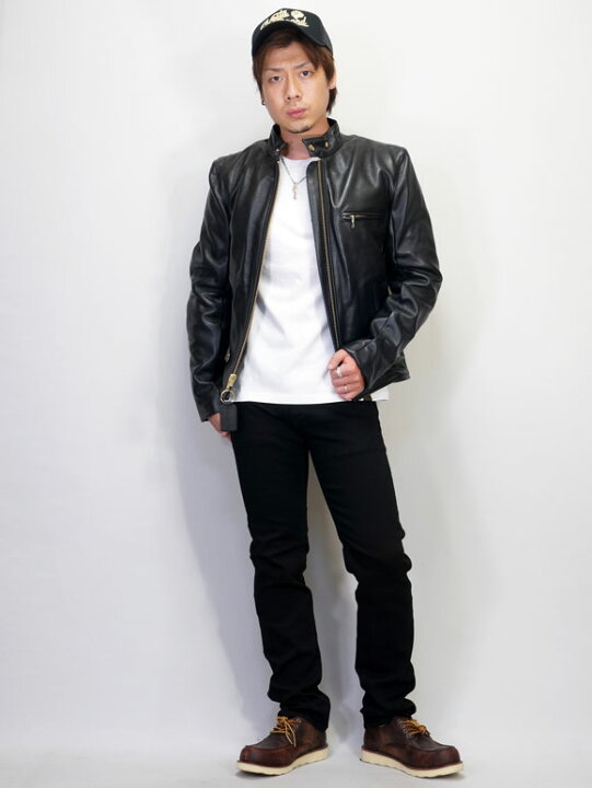 楽天市場】バンソン モデルBタイプ 立ち襟 シングルライダース レザー  