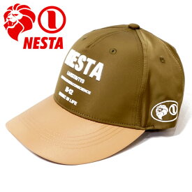 アウトレット!!ネスタブランド 3Dロゴ刺繍 切替 キャップ 帽子 メンズ 新作2022-2023年モデル NESTA BRAND 223nb8705