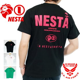 ネスタブランド フラワーロゴ ライオン プリント 半袖Tシャツ ユニセックス 新作2023年モデル NESTA BRAND 232nb1050