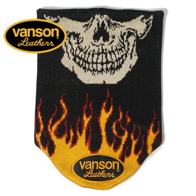 バンソン スカル 刺繍 ロング ネックウォーマー ユニセックス 2023-2024年新作モデル VANSON nvnw-2302
