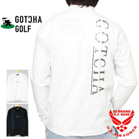 ガッチャゴルフ ロゴシート ドライ ハイネック 長袖Tシャツ ロンT メンズ 新作2024年モデル GOTCHA GOLF 241gg1100