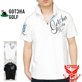 ガッチャゴルフ ベーシック ロゴ刺繍 サーフスタイル ドライ スムースポロシャツ メンズ 新作2024年モデル GOTCHA GOLF 242gg1200a