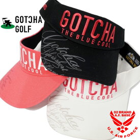 ガッチャゴルフ ベーシック エンブレムロゴ刺繍 サンバイザー 帽子 ユニセックス 新作2024年モデル GOTCHA GOLF 242gg8706