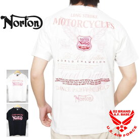 ノートン ピンクフェザー ロゴ刺繍 半袖Tシャツ メンズ 新作2024年モデル NORTON 242n1028