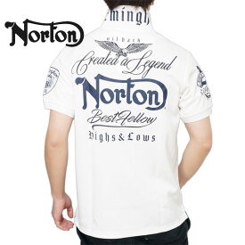 ノートン イーグル刺繍 鹿の子 半袖ポロシャツ メンズ 新作2024年モデル NORTON 242nn1200a