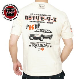 カミナリモータース シャドウ トヨタレビン AE-86 半袖Tシャツ メンズ 新作2024年モデル KAMINARI kmt-238