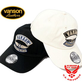 バンソン フライングスター刺繍 ツイルキャップ 帽子 メンズ 2024年新作モデル VANSON nvcp-2402