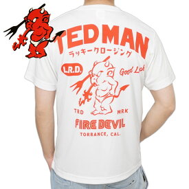 テッドマン ファイヤーデビルプリント ドライ半袖Tシャツ メンズ ユニセックス 新作2024年モデル TEDMANS tdryt-1800a
