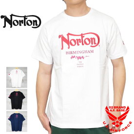 ノートン サクラメタリック ロゴ刺繍 半袖Tシャツ メンズ 新作2024年モデル NORTON 242n1020