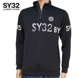 SY32 LOGOプリント KARUISHI WARM ハーフZIPシャツ メンズ 新作2024-2025年モデル スウィートイヤーズ32 syg-24a027