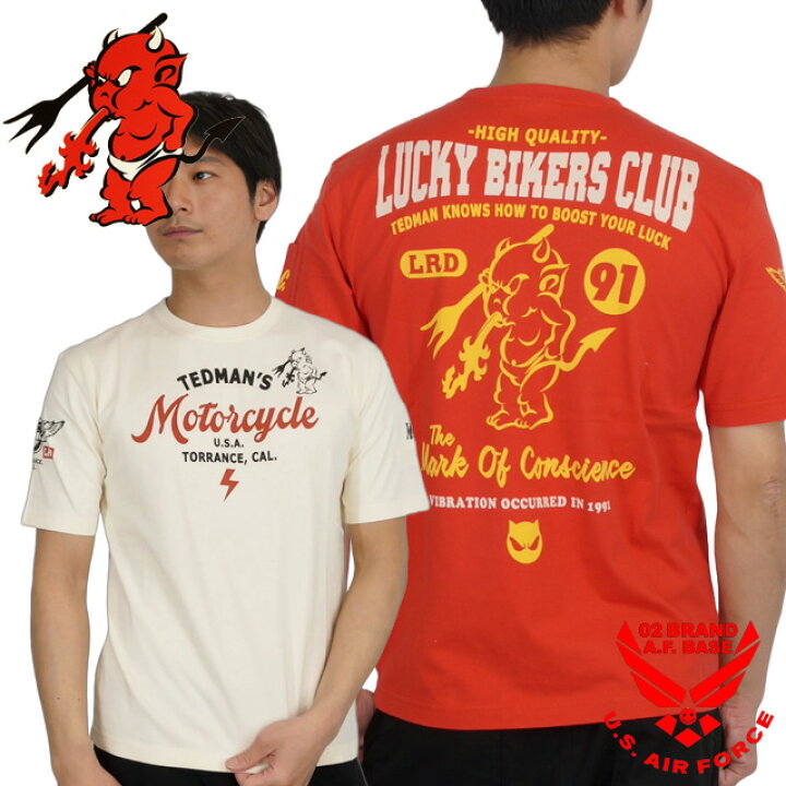 楽天市場】テッドマン モーターサイクルテッド 半袖Tシャツ メンズ 