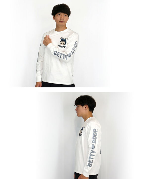 楽天市場】ベティブープ ブラックベティー刺繍 長袖Tシャツ ロンTee 