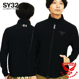 SY32 エンボスラインロゴ カルビコ425 ストレッチジャケット アウター メンズ 新作2025年モデル スウィートイヤーズ32 syg-25a2-08
