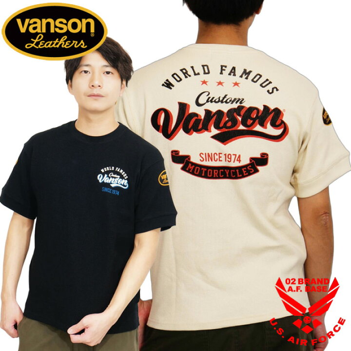 楽天市場】バンソン ロゴエンブレム プリント サーマル 半袖Tシャツ 