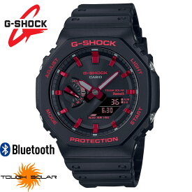 【ラッピング無料】CASIO G-SHOCK カシオ ジーショック GA-B2100BNR-1A Bluetooth タフソーラー アナログ デジタル スマホリンク スマートウォッチ カシオーク CASIOak オクタゴン 八角形 ブラック レッド アナデジ デジアナ gshock Gショック