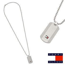 【ラッピング無料】トミーヒルフィガー TOMMY HILFIGER DOGTAG メンズ 男性 ネックレス ペンダント 2790422 ドッグタグ トミーカラー プレート マットシルバー つや消し アクセサリー トミー アクセ ペア カジュアル お揃い ギフト プレゼント