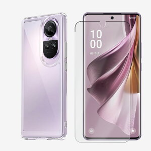 1���� �N���ATPU �P�[�X+1���u���[���C�g�J�b�g�ی�t�B�����Z�b�g�bOPPO Reno10 Pro 5G �P�[�X �Ռ��z�� �����E���菝�h�~/����~�� ���^ �J�o�[ Reno 10 �J�o�[ �I�b�| Reno10pro ���� �\�t�g�P�[�X 