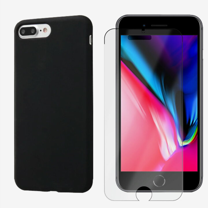 楽天市場】ガラス保護フィルム付き| iPhone7 plus ケース カバー 黒 