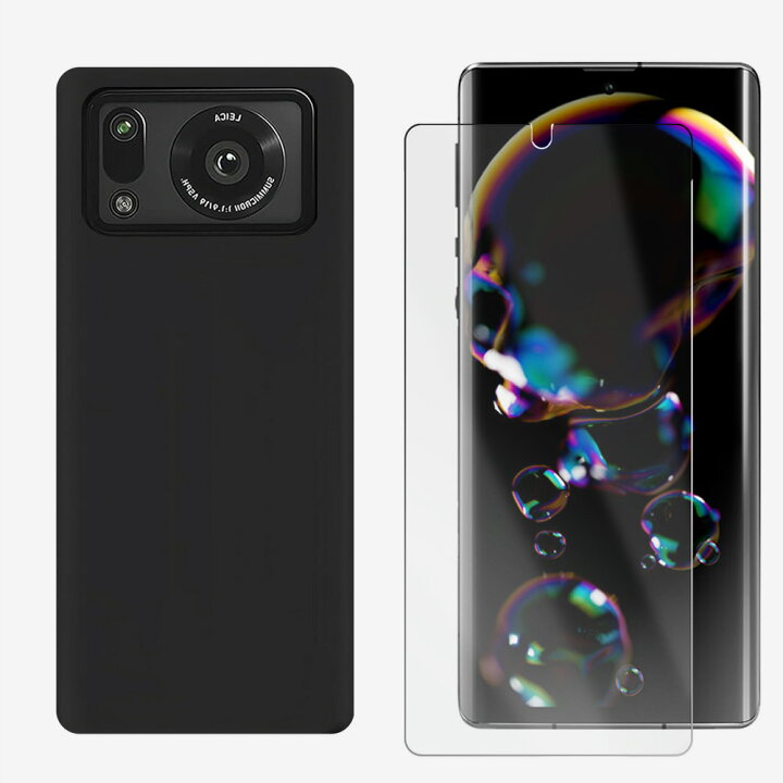楽天市場】保護フィルム付き｜Aquos R6 ケース カバー 黒 ソフトケース 