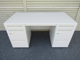 【中古品】ウチダ スカエナS 両袖机 幅1400 ダイヤル錠タイプ オフィス家具