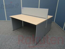 KOKUYO ワークヴィスタ W1400×D1400 デスクトップパネル付き フリーアドレスデスク 両面 事務机【中古品】