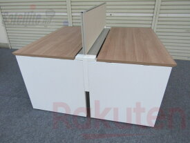 コクヨ ワークヴィスタ+ W1200×D1400 デスクトップパネル付き フリーアドレスデスク 両面【中古品】