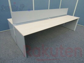 KOKUYO ワークヴィスタ+ W2800×D1400 デスクトップパネル付き フリーアドレスデスク 両面【中古品】