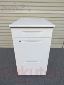 【中古】KOKUYO ISデスクシリーズ 脇机 W400×D650xH720mm（鍵1個付き）