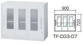 TFシリーズ INABA スライディングドア 3枚戸窓付 上置き用 W900×H720