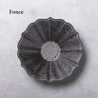 花型【 Rin花 リンカ ボウル 鉢 25cm 】【 Fonce フォンセ 金結晶 】 マットブラック 和モダン シック 和…