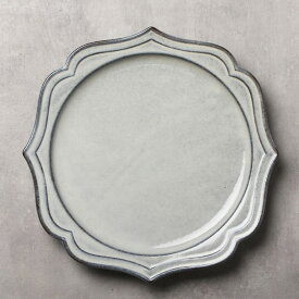 丸皿 23cm 【 Fiorire フィオリーレ サークルプレート 】【 アンティークホワイト 】 Lサイズ 洋皿 アンティーク風 メイン料理 パスタ皿 ランチプレート カフェ食器 人気食器 カフェスタイル もらって嬉しいプレゼント 女性 男性 料理写真 食洗機対応 電子レンジ対応