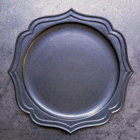 洋食器 丸皿 【 Fiorire フィオリーレ サークルプレート 23cm 】【 アンティークブラック 】Lサイズ 洋皿 アンティーク風 メイン料理 パスタ皿 ランチプレート カフェ食器 かっこいい 黒いお皿 もらって嬉しいプレゼント 女性 男性 料理写真 食洗機対応 電子レンジ対応
