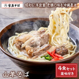 山羊そば 【4食セット】 沖縄そば 母の日 送料無料 生麺 出汁 だし 沖縄 お土産 土産 ギフト ギフトセット プレゼント お取り寄せ 沖縄グルメ 冷蔵 お取り寄せグルメ ご当地グルメ 美味しい 簡単 ラーメン そば 蕎麦 プレゼント クーポン