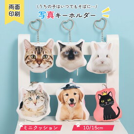 写真キーホルダー ミニクッション アクリルキーホルダー ペット 写真 犬 愛犬 猫 愛猫 オリジナル アクリル メモリアルグッズ うちの子グッズ 写真プリント ペットグッズ 持ち歩き お守り 子供 ペットの写真で作る プレゼント