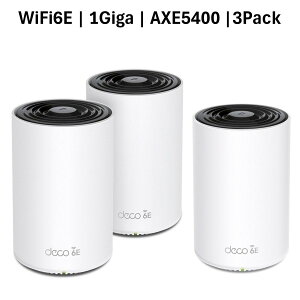 TP-Link Deco XE75 3Pack ���b�V��WiFi6E ���[�^�[ 2402+2402+574Mbps AXE5400 �g���C�o���h IPoE IPv6�Ή� 3�N�ۏ�