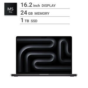 Apple/MacBook Pro 16�C���`/18�R�ACPU/ 20�R�AGPU/M5 Pro�`�b�v /24GB/1TB SSD-�X�y�[�X�u���b�N