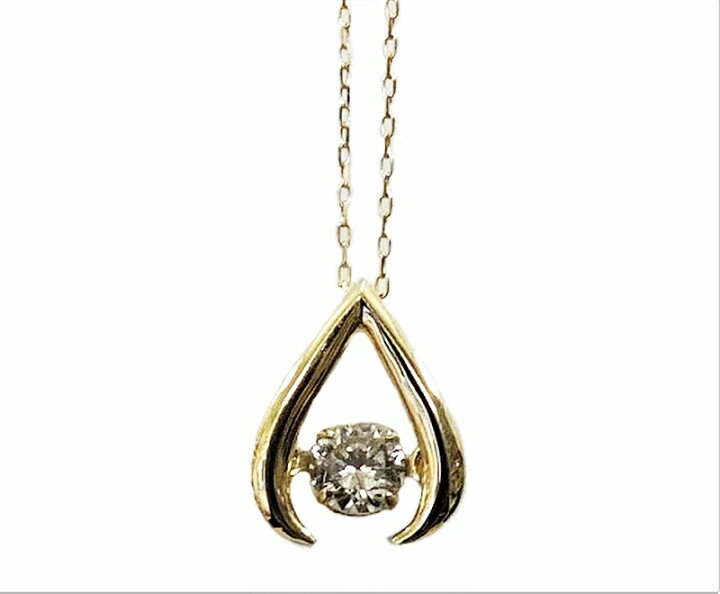 楽天市場】ネックレス K18 ダンシングストーン 0.2ct K18YG ゴールド  
