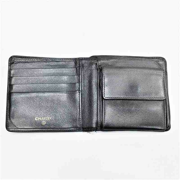 楽天市場】CHANEL シャネル ココボタン 二つ折り財布 黒 ブラック 財布  