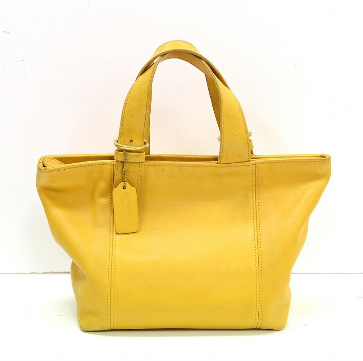 楽天市場】COACH コーチ レザー トートバッグ 4133 ベージュ イエロー 