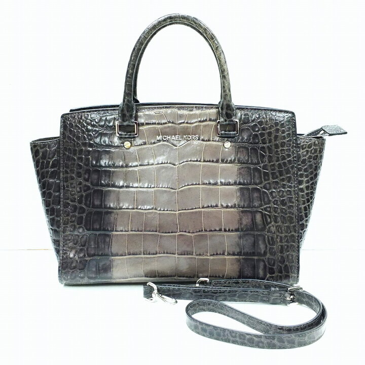 楽天市場】MICHAEL KORS マイケルコース 2WAY バッグ 型押し クロコ 