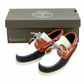 TIMBERLAND ティンバーランド BOAT SHOE ボートシュー DYO デッキシューズ レザー 16529 1 6.5W メンズ 【中古】 JA-18331