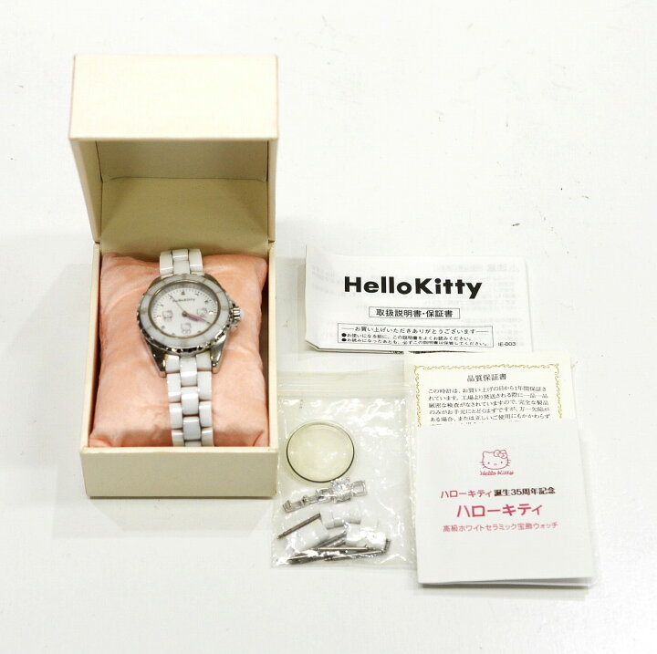 楽天市場】ハローキティ 35周年 腕時計 セラミック SS クオーツ 
