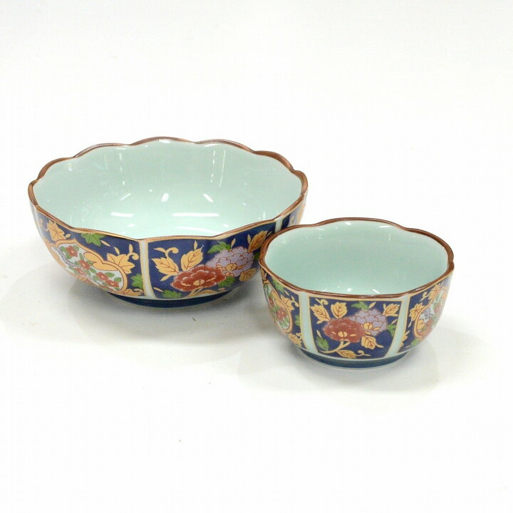 楽天市場】有田焼 金襴手古伊万里 清秀窯 親子鉢揃 5客 【中古】 JA 