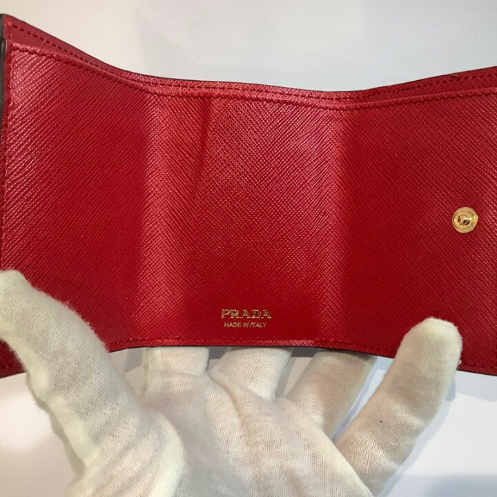 楽天市場】プラダ(PRADA) 三つ折りコンパクトウォレット サフィアーノ 