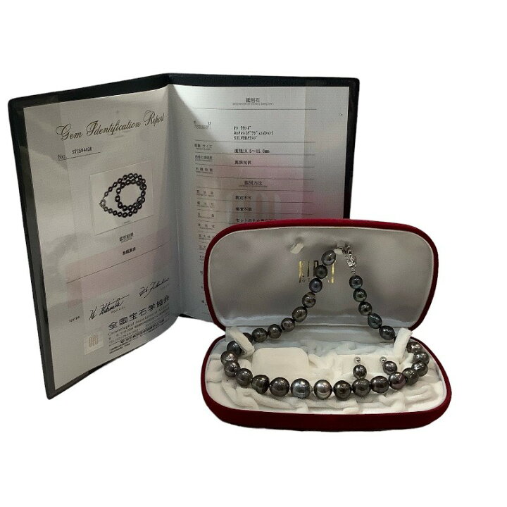 楽天市場】黒蝶真珠 バロックパールネックレス シルバー刻印  