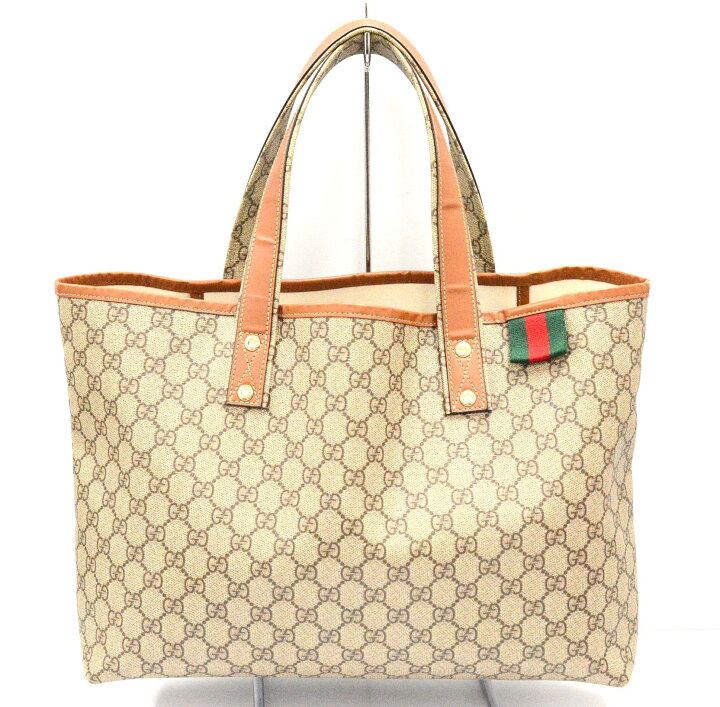 楽天市場】グッチ(GUCCI) GGスプリーム シェリーライン トートバッグ  