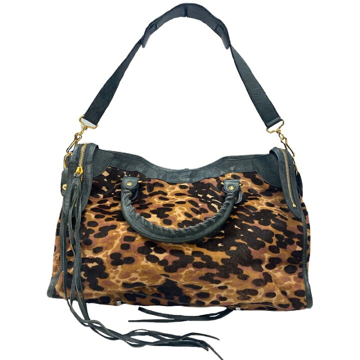 楽天市場】バレンシアガ(BALENCIAGA) ハラコ ザ・シティ レオパード柄  