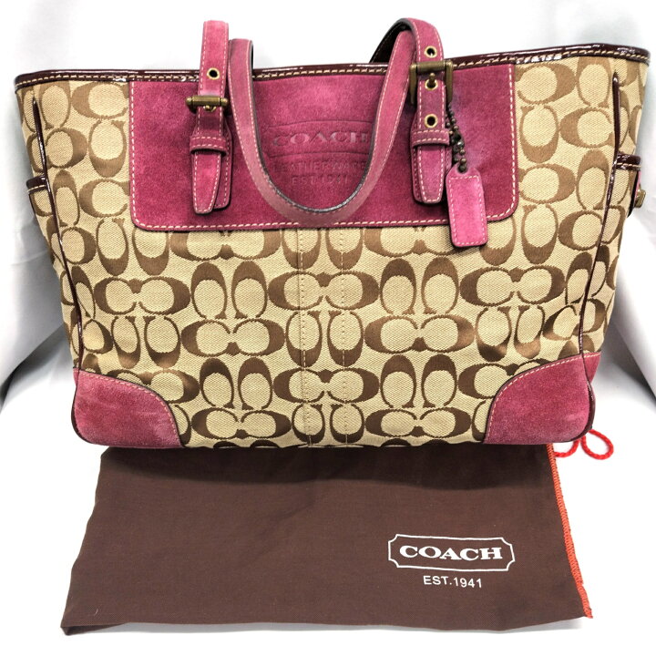 楽天市場】コーチ(COACH) キャンバス×スエード ペネロピーシグネチャー 